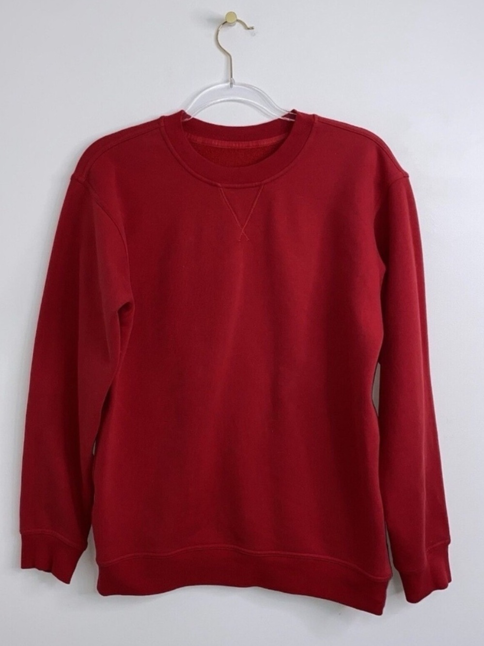 Lululemon All Yours Crew Fleece Pullover Sweater Sweatshirt Dark Red Sz 2 or 4